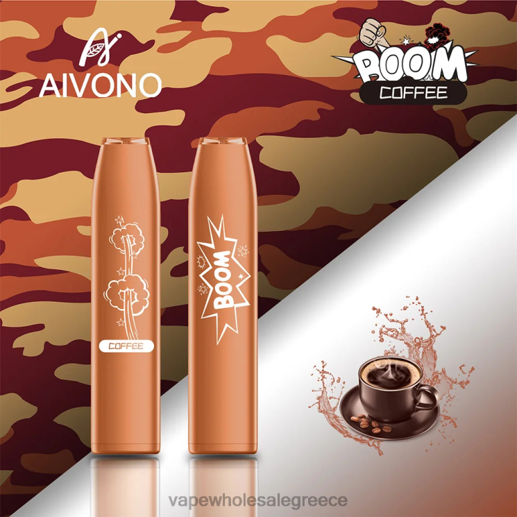 Aivono AIM BOOM 600 καφές 0HT08356 - Ηλεκτρονικο Τσιγαρο Με Φιλτρο