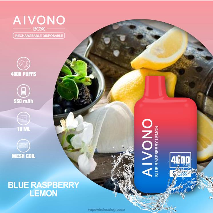 Aivono AIM BOXX 4000 μπλε βατόμουρο λεμόνι 0HT08217 - Ηλεκτρονικό Τσιγάρο Θεσσαλονίκη