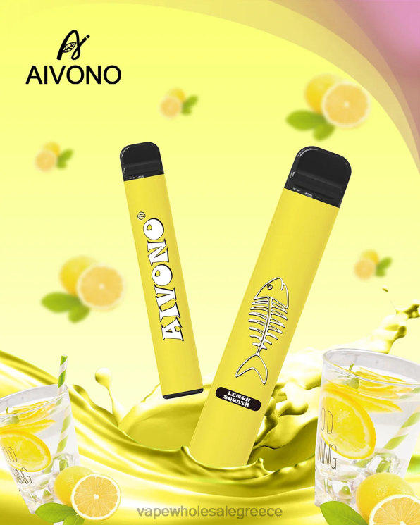 Aivono AIM FISHBONE 600 ομάδα λεμονιών 0HT08287 - Ηλεκτρονικό Τσιγάρο Θεσσαλονίκη