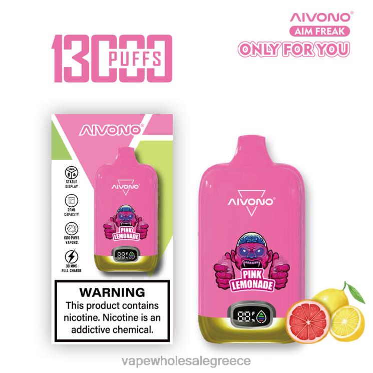 Aivono AIM FREAK 13000 ροζ λεμονάδα 0HT08249 - Vape Ελλαδα