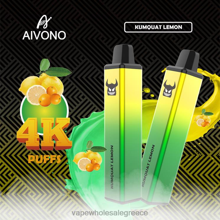 Aivono AIM FREAK 4000 κουμ κουάτ λεμόνι 0HT08256 - Ηλεκτρονικο Τσιγαρο Με Φιλτρο