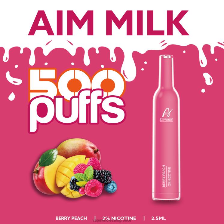 Aivono AIM MILK 500 μούρο ροδάκινο 0HT08273 - Ηλεκτρονικο Τσιγαρο Στυλο