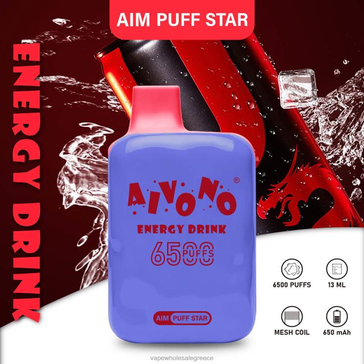 Aivono AIM PUFF STAR 6500 ενεργειακό ποτό 0HT08293 - Ηλεκτρονικο Τσιγαρο Στυλο