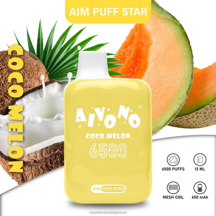 Aivono AIM PUFF STAR 6500 cocomelon 0HT08297 - Ηλεκτρονικό Τσιγάρο Θεσσαλονίκη