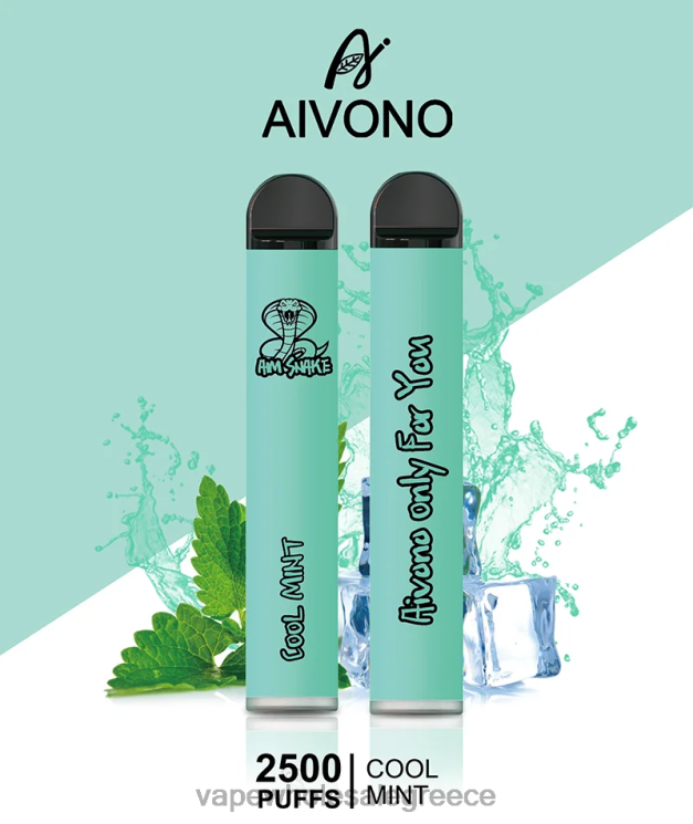 Aivono AIM SNAKE 2500 δροσερή μέντα 0HT08302 - Ηλεκτρονικο Τσιγαρο Μιασ Χρησησ Περιπτερα