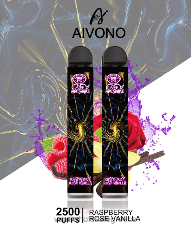 Aivono AIM SNAKE 2500 βατόμουρο τριαντάφυλλο βανίλια 0HT08317 - Ηλεκτρονικό Τσιγάρο Θεσσαλονίκη