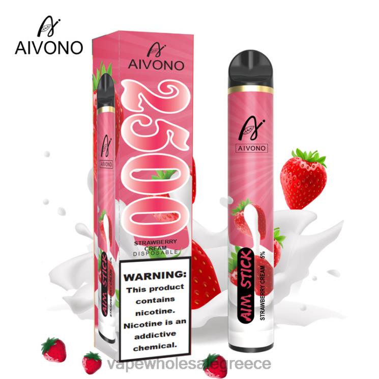 Aivono AIM STICK 2500 κρέμα φράουλας 0HT08155 - Ηλεκτρονικο Τσιγαρο Τιμεσ