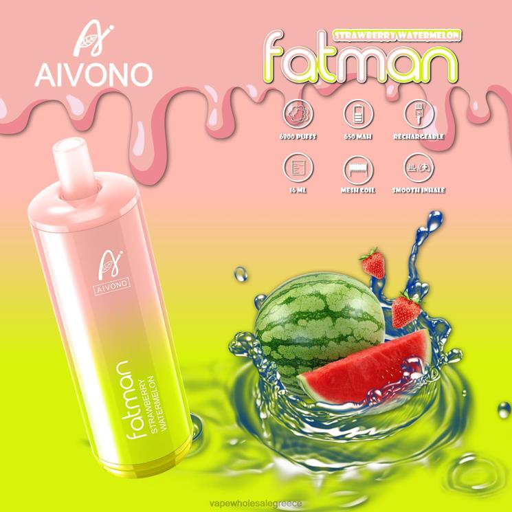 Aivono FATMAN 6800 καρπούζι φράουλα 0HT0830 - Vape Wholesale Greece