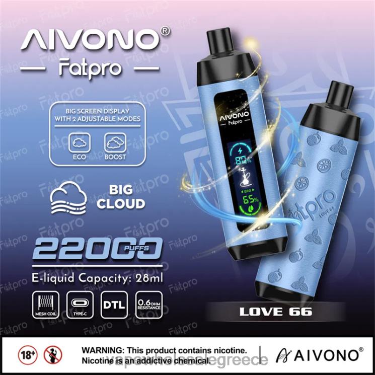 Aivono Fatpro 22000 αγάπη 66 0HT086 - Ηλεκτρονικο Τσιγαρο Με Φιλτρο