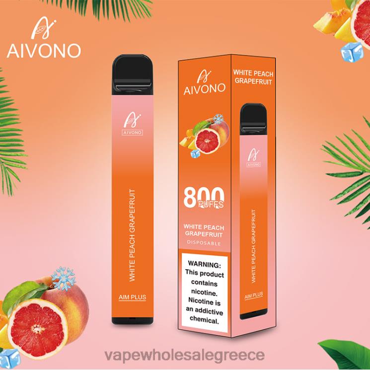 Aivono AIM PLUS 800 γκρέιπφρουτ λευκό ροδάκινο 0HT08199 - Vape Ελλαδα