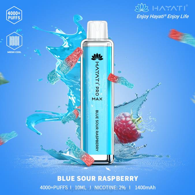 vape wholesale Greece | J064150 μπλε ξινό βατόμουρο Hayati Pro Max 4000