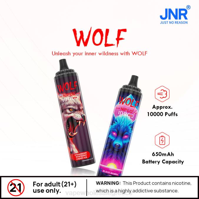 vape wholesale Greece | J064100 μπλε κεράσι razz JNR WOLF NIPLO