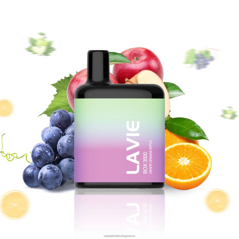 LAVIE BOX 3500 ρουφηξιές μήλο πορτοκαλιού σταφυλιού TBJ06212 - Ηλεκτρονικο Τσιγαρο Μιασ Χρησησ Περιπτερα