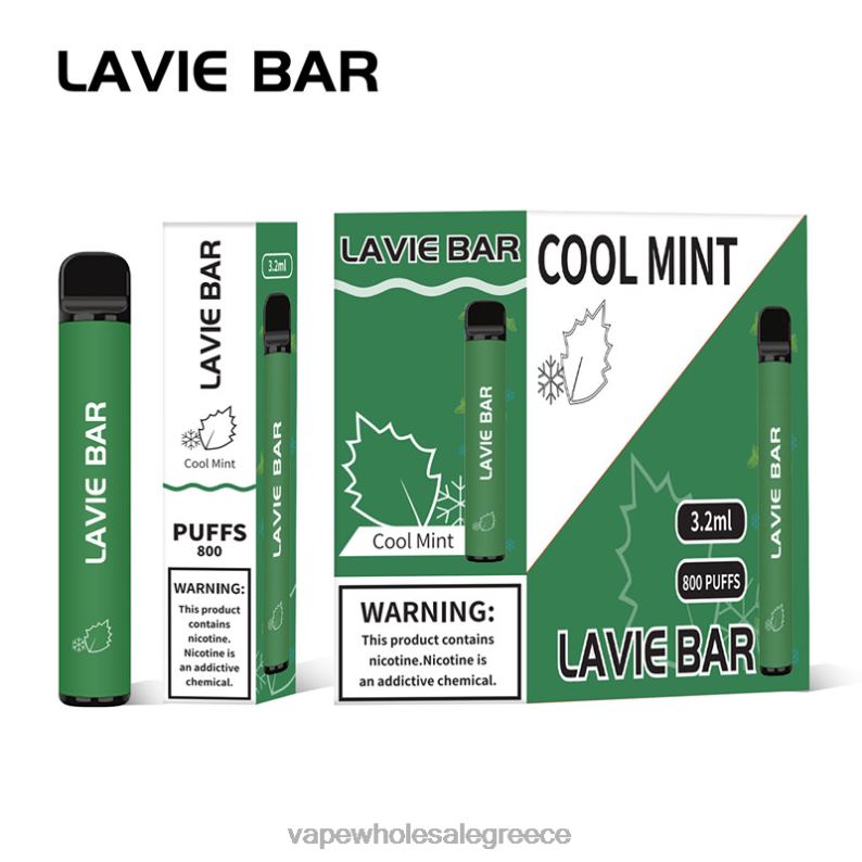 LAVIE BAR 800 ρουφηξιές δροσερή μέντα TBJ06311 - Ηλεκτρονικο Τσιγαρο Χωρισ Πισσα Και Νικοτινη