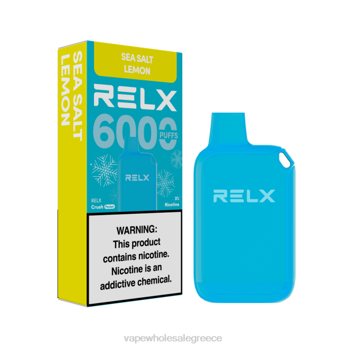 RELX Crush Pocket 6000 παγωμένα θαλασσινό αλάτι λεμόνι 406L11 - Ηλεκτρονικο Τσιγαρο Χωρισ Πισσα Και Νικοτινη