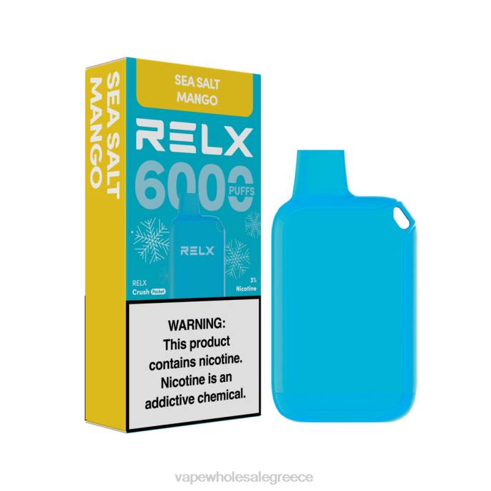 RELX Crush Pocket 6000 παγωμένα θαλασσινό αλάτι μάνγκο 406L13 - Ηλεκτρονικο Τσιγαρο Στυλο