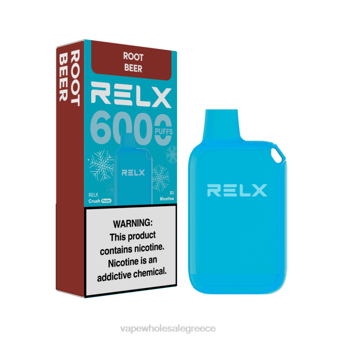 RELX Crush Pocket 6000 παγωμένα μπύρα ρίζας 406L20 - Vape Wholesale Greece