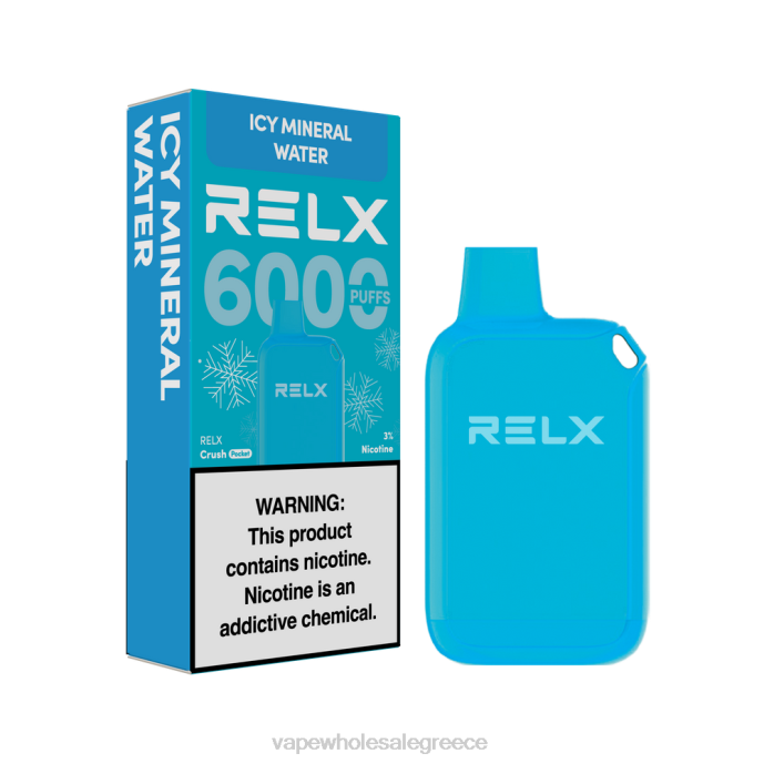 RELX Crush Pocket 6000 παγωμένα παγωμένο μεταλλικό νερό 406L23 - Ηλεκτρονικο Τσιγαρο Στυλο