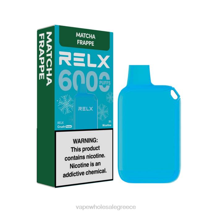 RELX Crush Pocket 6000 παγωμένα matcha frappe 406L17 - Ηλεκτρονικό Τσιγάρο Θεσσαλονίκη