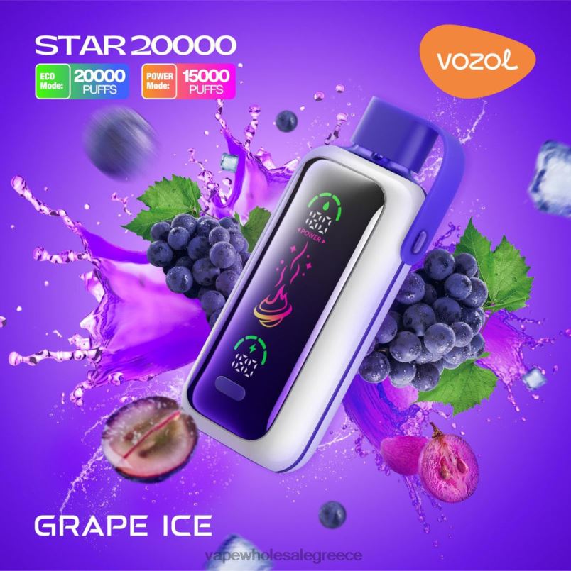 Vape Ελλαδα | VOZOL STAR 20000 πάγος σταφυλιού J4R0D9