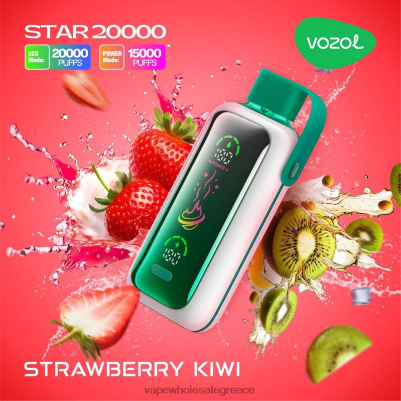 Vape Wholesale Greece | VOZOL STAR 20000 ακτινίδιο φράουλα J4R0D20