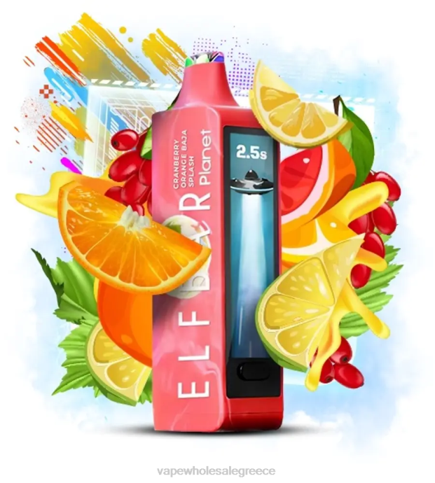 Vape Wholesale Greece LZ4430 Elf Bar Planet 25000 βακκίνιο πορτοκάλι baja splash