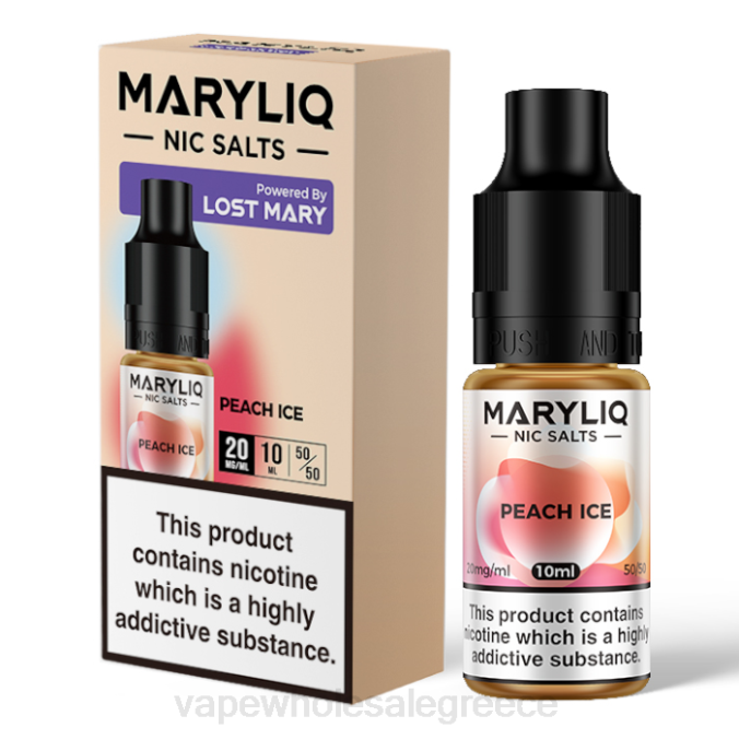 vape wholesale Greece | J064450 πάγος ροδάκινου LOST MARY MARYLIQ άλατα nic - 10ml - 20mg