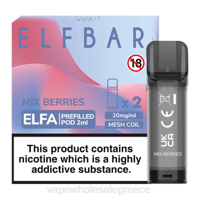 vape ελλαδα | J064339 ανακατέψτε τα μούρα ELFBAR Elfa προγεμισμένο λοβό - 2 ml - 20 mg (2 συσκευασία)