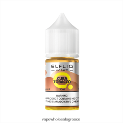 ELFBAR ELFLIQ NIC αλάτι 30ml καπνός της Κούβας P0268J16 Ηλεκτρονικο Τσιγαρο Με Φιλτρο