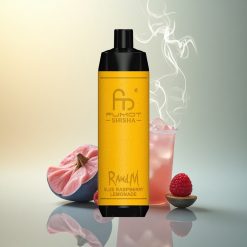 RandM Fumot Shisha 10000 Puffs Γαλάζιο Βατόμουρο Λεμονάδα με LED και 18ml