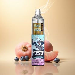 RandM Fumot Tornado 7000 Puffs Μπλε Ροδάκινο Ζαχαρωτό με Πλέγμα και Τύπο-C
