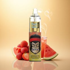 RandM Fumot Tornado 7000 Puffs Φράουλα Καρπούζι Λεμονάδα με Πλέγμα και Ρυθμιζόμενη Ροή