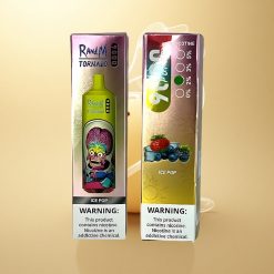 RandM Fumot Tornado 9000 Puffs Κρυστάλλινο Πόπ με Πλέγμα και 54 Γεύσεις