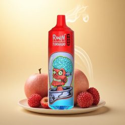 RandM Fumot Tornado 9000 Puffs Μικτά Μούρα με Πλέγμα και Εμφάνιση RGB