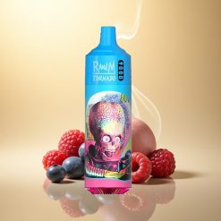 RandM Fumot Tornado 9000 Puffs Μπλε Βατόμουρο Ξινή Σμέουρα με Πλέγμα Πηνίων και 18 mL Υγρό