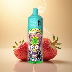 RandM Fumot Tornado 9000 Puffs Φράουλα Ροδάκινο με Πλέγμα και RGB