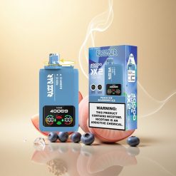 Razz Bar 40000 Puffs Ροδάκινο Πάγος - Μύρτιλλο Πάγος με Οθόνη Ισχύος και 1.0Ohm 2 Πλέγμα Πηνίο