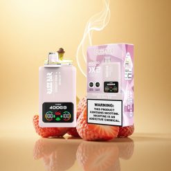 Razz Bar 40000 Puffs Φράουλα Μπανάνα - Κρύος Ταύρος με Οθόνη Ισχύος και Διπλό Πλέγμα